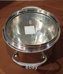 5748 new princess house heritage stainless steel 4.5 quart straining caserole