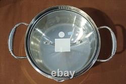 5748 new princess house heritage stainless steel 4.5 quart straining caserole