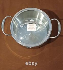 5748 new princess house heritage stainless steel 4.5 quart straining caserole