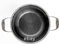 6.0 Quart Hexagon Surface Hybrid Stainless Steel Stock Pot with Lid