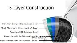 6.0 Quart Hexagon Surface Hybrid Stainless Steel Stock Pot with Lid