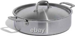 6/10 Quart Stainless Steel Rondeau Pot withLid 5 Ply Stainless