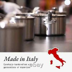 6/10 Quart Stainless Steel Rondeau Pot withLid 5 Ply Stainless
