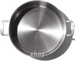 6/10 Quart Stainless Steel Rondeau Pot withLid 5 Ply Stainless