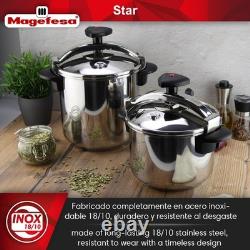 6.3 Quart Stainless Steel Pressure Cooker Induction Compatible All Cooktops
