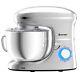 6.3 Quart Tilt-head Food Stand Mixer 6 Speed 660w With Dough Hook Whisk Silver