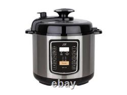 6.5-Quart Stainless Steel Electric Pressure Cooker with Quick Release Button