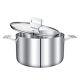 6.8 Quart Tri-ply Stainless Steel Stock Pot Multipurpose Cooking Pot