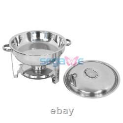 6 Pack 5 Quart Stainless Steel Chafing Dishes Set Buffet Warmer Set Full Size