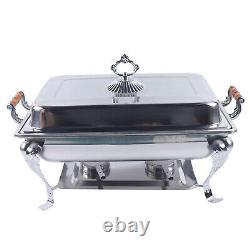 6 Pack Buffet Stainless Steel Dining Stove 8 Quart Catering Chafing Dish Set