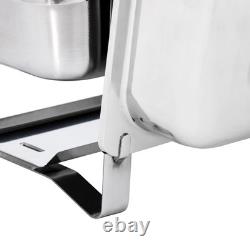 6 Pack Rectangular Chafing Dish Set 8 Quart Stainless Steel Foldable Frame Legs