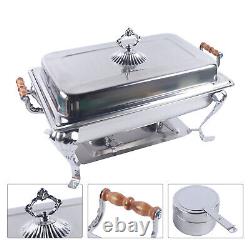 6 Pack/Set Catering Chafing Dish 8 Quart Buffet Stainless Steel Dining Stove