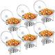 6 Packs 5 Quart Stainless Steel Chafing Dish Buffet Set And Warmers With Glass Lid