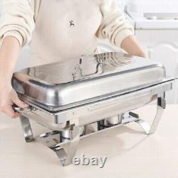 6 Packs 9.5Quart Stainless Steel Chafing Dish Buffet Trays Chafing Dishes Warmer