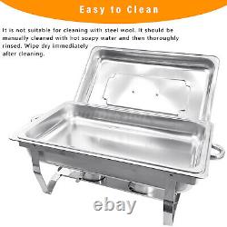 6 Packs 9.5Quart Stainless Steel Chafing Dish Buffet Trays Chafing Dishes Warmer