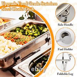 6 Packs 9.5Quart Stainless Steel Chafing Dish Buffet Trays Chafing Dishes Warmer