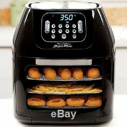 6-Quart Air Fryer Oven Plus/ Food Dehydrator Grill Bake Roast Fry Glass Door