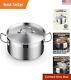 6-quart Stainless Steel Dutch Oven Pot With Lid Compatible With All Stovetops