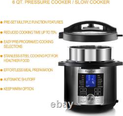 6 Quart Stainless Steel Electric Digital Pressure Cooker with Lid 6 Quart Stainless Steel Electric Digital Pressure Cooker with Lid