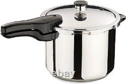 6-Quart Stainless Steel Pressure Cooker Fast Cooker Canner Pot Kitchen Large