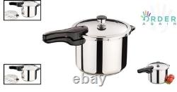 6-Quart Stainless Steel Pressure Cooker Fast Cooking Durable Kitchen Tool
