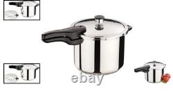 6-Quart Stainless Steel Pressure Cooker Fast, Flavorful, and Dishwasher Safe
