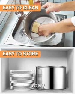 6 Quart Stainless Steel Stove Top Popcorn Maker Hand Crank