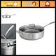 6-quart Stainless Steel Tri-ply Clad Saute Pan With Lid, Durable Cookware, Kitch