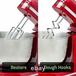 6 Speed Electric Stand Mixer with 3.7 Quart Stainless Steel Mixing Bowl