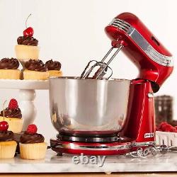 6-Speed Stand Mixer with 3-Quart Stainless Steel Mixing Bowl, Dough Hooks & Mixe