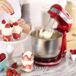 6-Speed Stand Mixer with 3-Quart Stainless Steel Mixing Bowl, Dough Hooks & Mixe