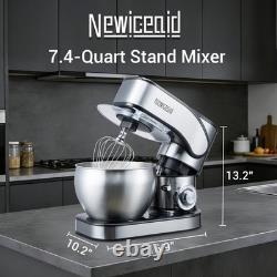 6-Speed Tilt-Head Stand Mixer, 700 Watt Powerful Motor, 7.4Quart Stainless Steel