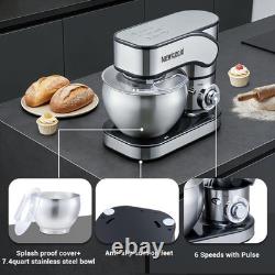 6-Speed Tilt-Head Stand Mixer, 700 Watt Powerful Motor, 7.4Quart Stainless Steel