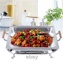 6PCS 8 Quart Stainless Steel Chafing Dish Buffet Trays Chafer Food Warmer