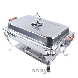 6Packs 8Quart 201 Stainless Steel Chafing Dish Buffet Trays Chafer Buffet Warmer