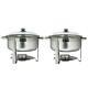 7.9 Quart /7.5 L 2 Pack Full Size Upgraded Stainless Steel Chafing Dish Buffet