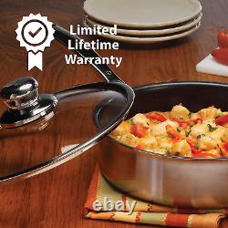 7.9 Quart Stainless Steel Nonstick Stock Pot, Induction Compatible Soup Pot with