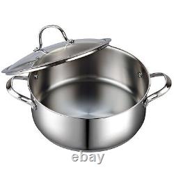 7-Quart Classic Stainless Steel Dutch Oven Casserole Stockpot with Lid & 3-Qu