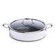 7 Quart Saute Pan And Tempered Glass Lid With Stay Cool Handles Hybrid Stainless