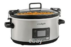 7 Quart Stainless Steel Slow Cooker MyTime Programmable with Locking Lid