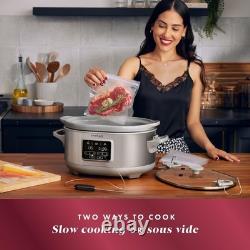 7 Quart Stainless Steel Slow Cooker With Sous Vide And Removable Temperature