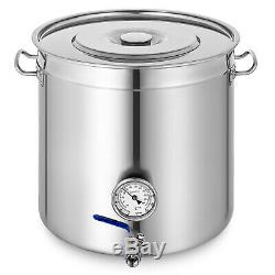 74 Quart Stainless Steel Stock Pot Big Cooking Large Kitchen Soup 18.5 Gallon