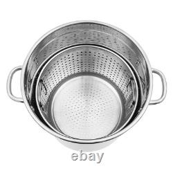 78 Quart Stock Pot Stainless Steel Large Kitchen Soup Big Cooking Steaming Fryer