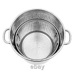 78 Quart Stock Pot Stainless Steel Large Kitchen Soup Big Cooking Steaming Fryer