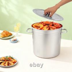 78 Quart Stock Pot Stainless Steel Large Kitchen Soup Big Cooking Steaming Fryer