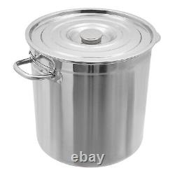 78 Quart Stock Pot Stainless Steel Large Kitchen Soup Big Cooking Steaming Fryer