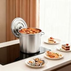78 Quart Stock Pot Stainless Steel Large Kitchen Soup Big Cooking Steaming Fryer