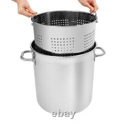 78 Quart Stock Pot Stainless Steel Large Kitchen Soup Big Cooking Steaming Fryer