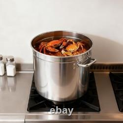78 Quart Stock Pot Stainless Steel Large Kitchen Soup Big Cooking Steaming Fryer