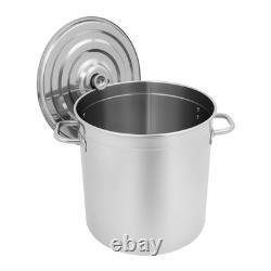 78 Quart Stock Pot Stainless Steel Large Kitchen Soup Big Cooking Steaming Fryer